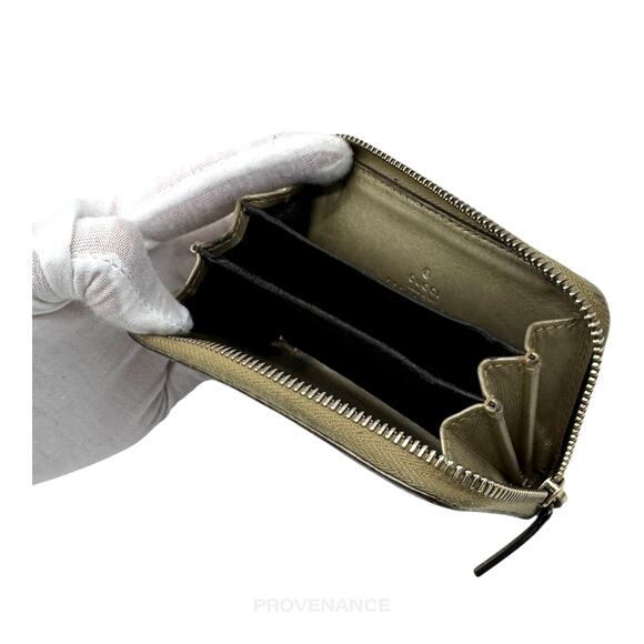 ๐ด Gucci Zip Card Wallet - Bronze MicroGuccissima Leather - Picture 7 of 8